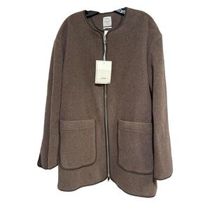 Totem felted wool jacket brown
